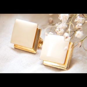 Monet Goldtone Geometric Earrings